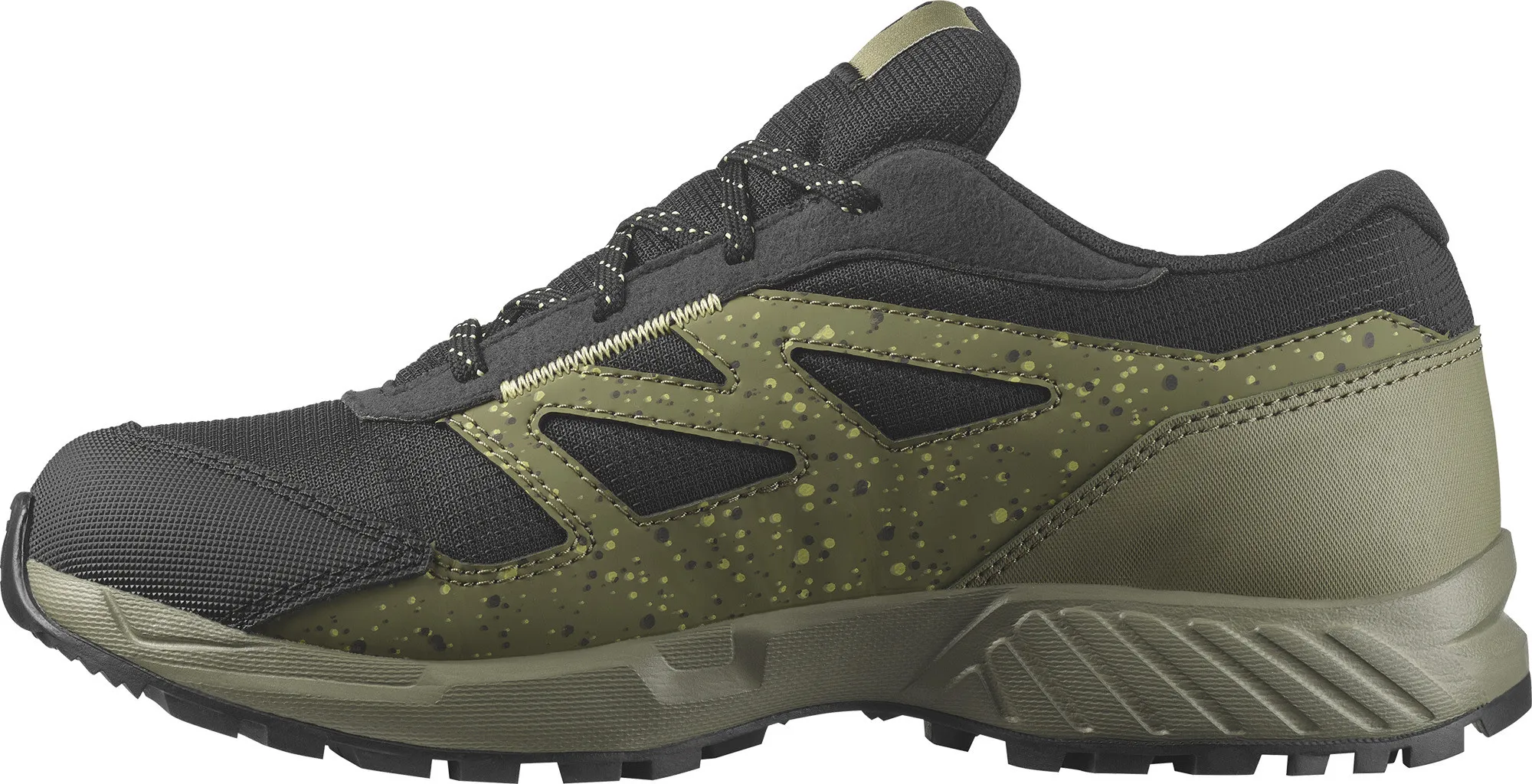 Salomon Juniors&#x27; Outway Climasalomon™ Waterproof Deep Lichen Green/Black/Charlock | Buy Salomon Juniors&#x27; Outway Climasalomon™ Waterproof Deep Lichen Green/Black/Charlock here | Outnorth