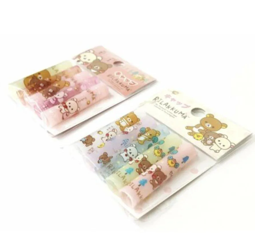 SAN-X FT28501 Rilakkuma Lara Bear Pencil Cover Pen cap Winter Gloves Pink Yellow 5 into the groups