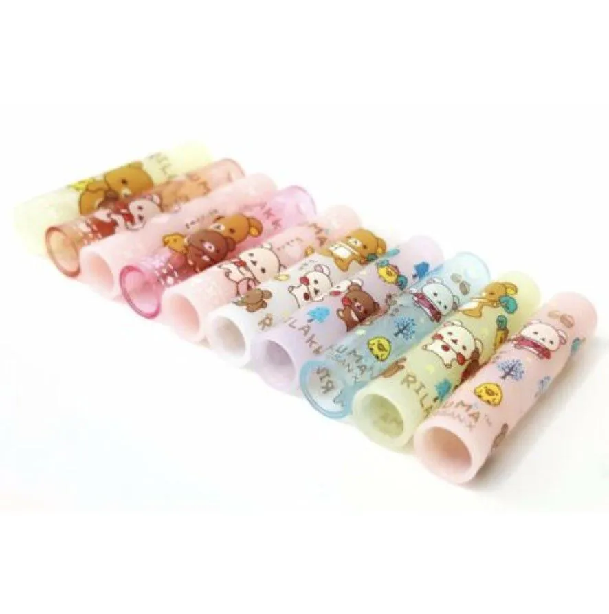 SAN-X FT28501 Rilakkuma Lara Bear Pencil Cover Pen cap Winter Gloves Pink Yellow 5 into the groups