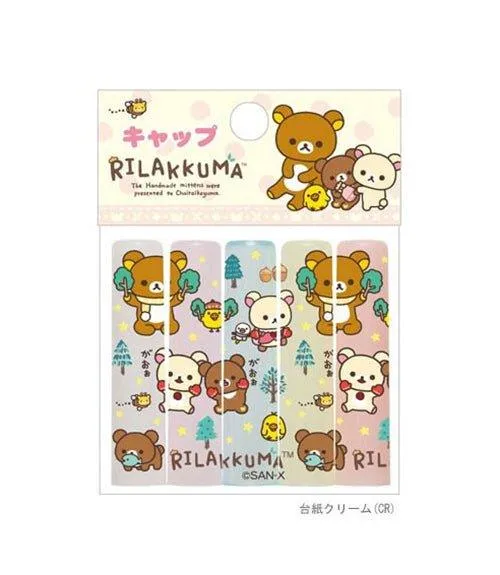 SAN-X FT28501 Rilakkuma Lara Bear Pencil Cover Pen cap Winter Gloves Pink Yellow 5 into the groups