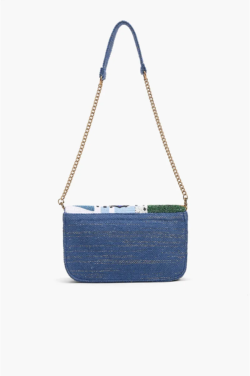 Santorini Sky Embellished Shoulder Bag