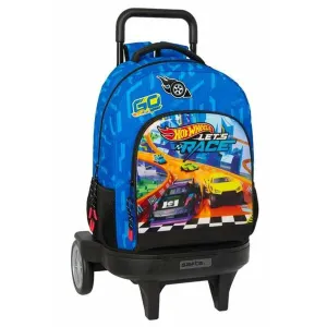 School Bag Hot Wheels Let's race Blue Black 33 x 45 x 22 cm