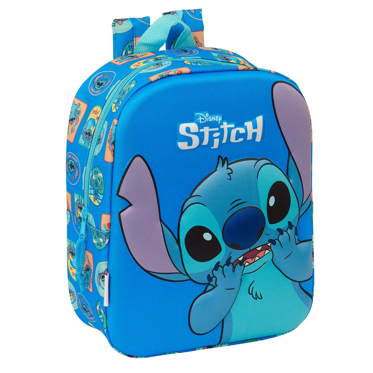 School Bag Lilo & Stitch Blue 22 x 27 x 10 cm 3D