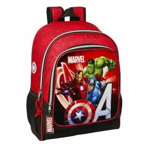 School Bag The Avengers 612279522 Black Red 32 x 42 x 14 cm (32 x 42 x 14 cm)