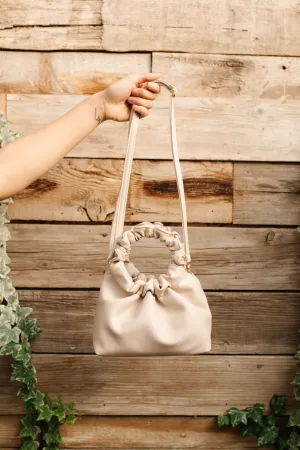 Serena Scrunchie Bag In Beige