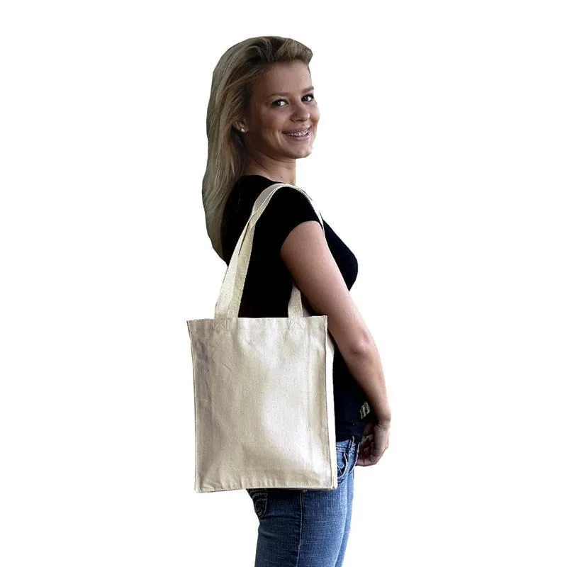 SET OF 100 CHEAP CANVAS TOTE BAG / BOOK BAG WITH GUSSET