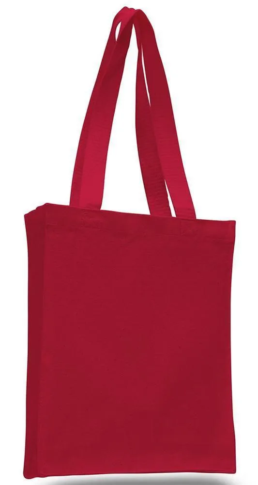 SET OF 100 CHEAP CANVAS TOTE BAG / BOOK BAG WITH GUSSET