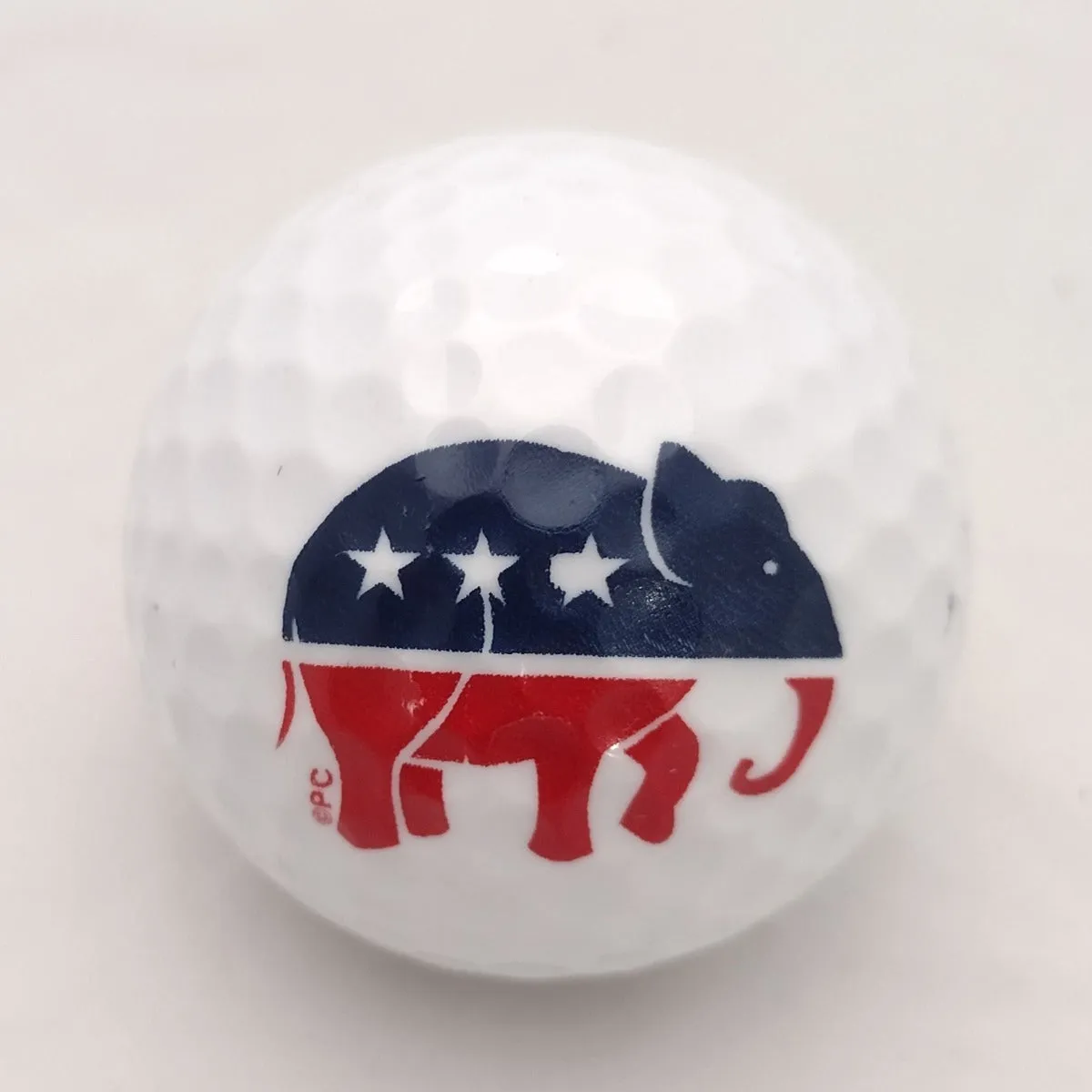 Set of 3 Republican Elephant Golf Balls