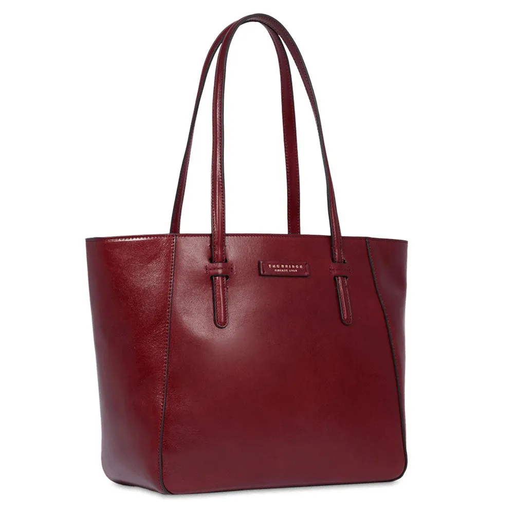 Shopping Bag Donna THE BRIDGE linea Diana in Pelle Bordeaux