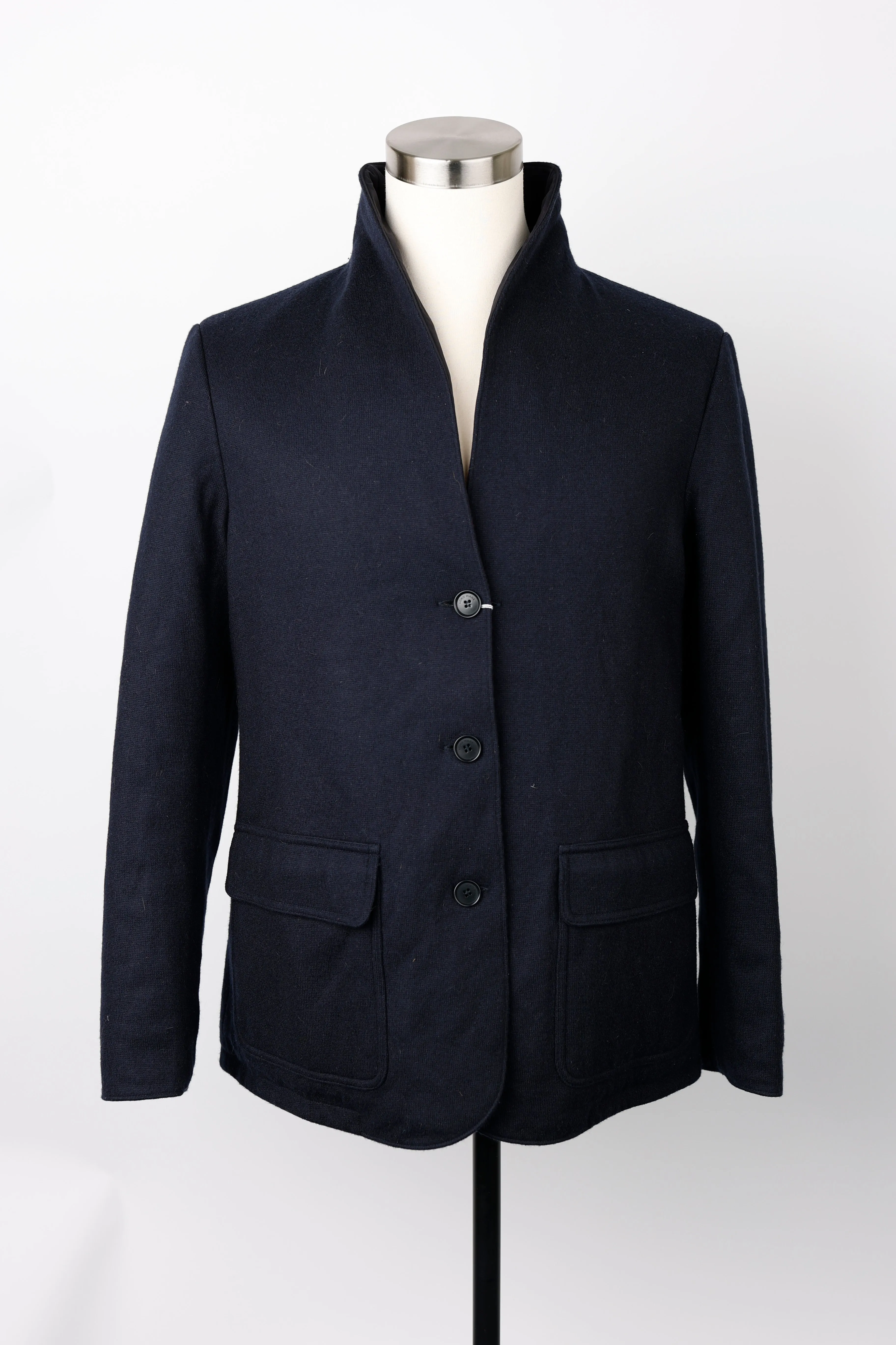 Short Reversible Cashmere/Poly Jacket