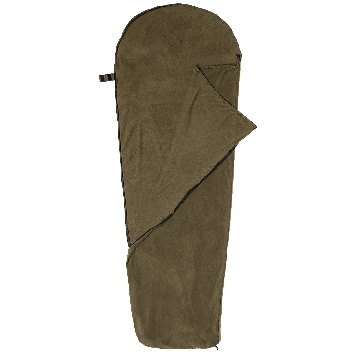 Snugpak Fleece Sleeping Bag Liner with Zip Olive