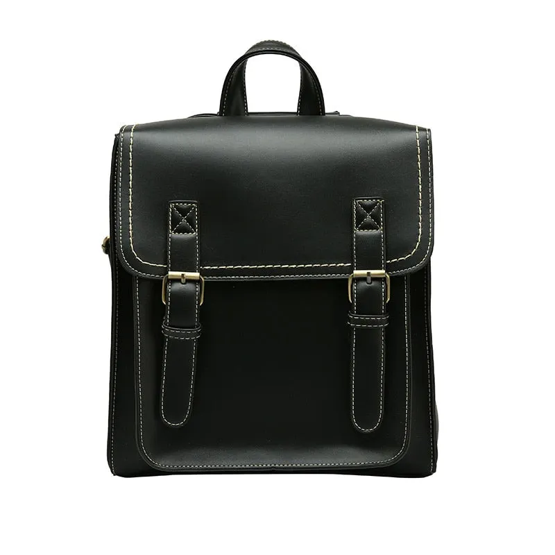 Sohiwoo Vintage Leather School Bag