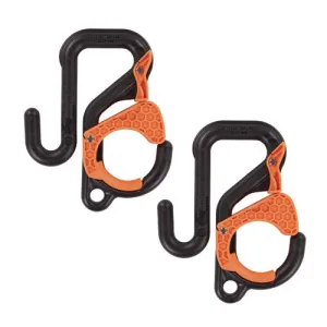 Squids 3178 Locking Aerial Bucket Hook, Tethering Point, 8.27 X 6.69 X 2.17, Black/orange, Supports 40 Lbs, 2/pack