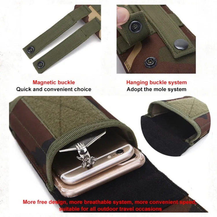 Stylish Outdoor Water Resistant Fabric Cell Phone Case, Size: approx. 17cm x 8.3cm x 3.5cm (Army Green)