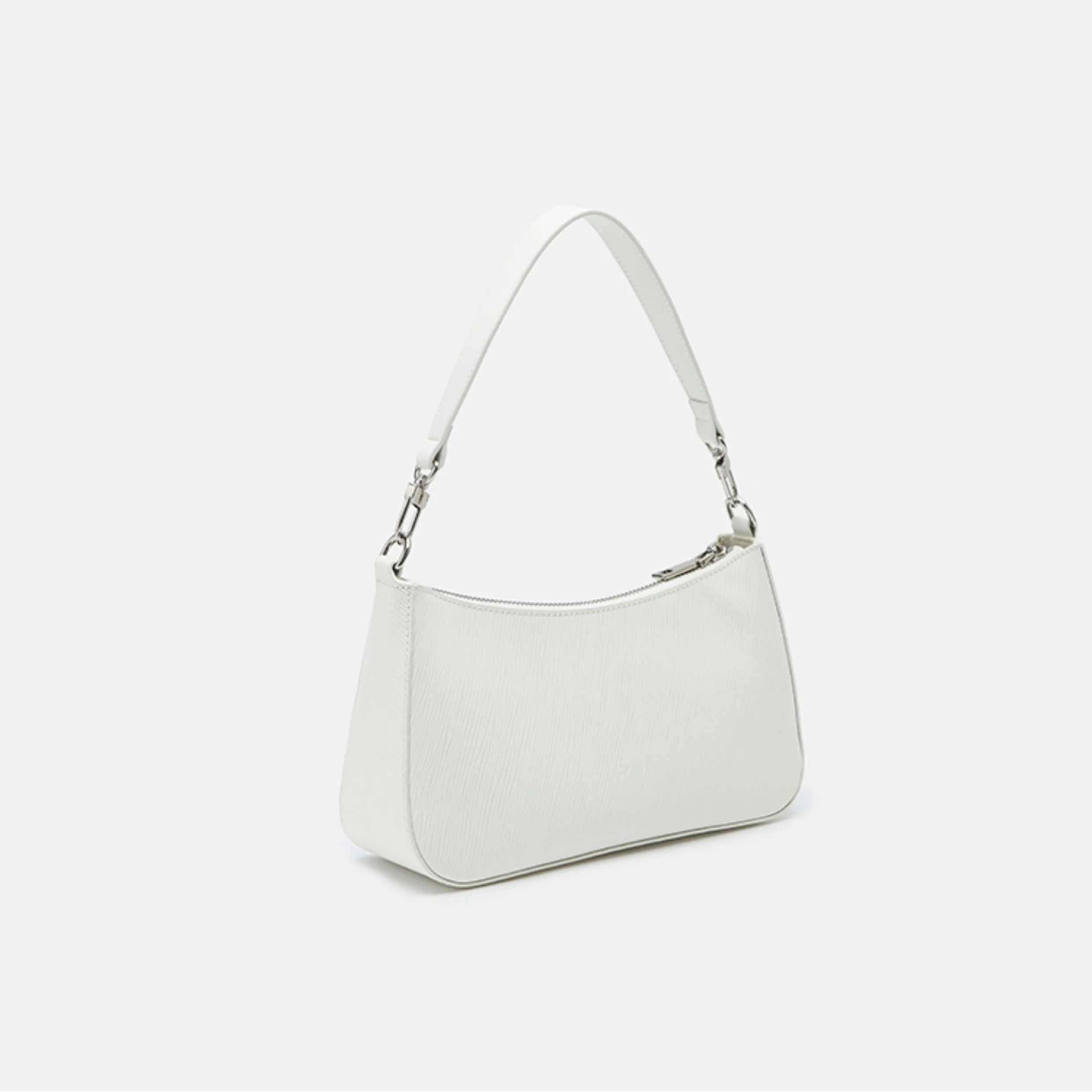 Stylish White Leather Shoulder Bag Genuine Leather Handbags For Ladies