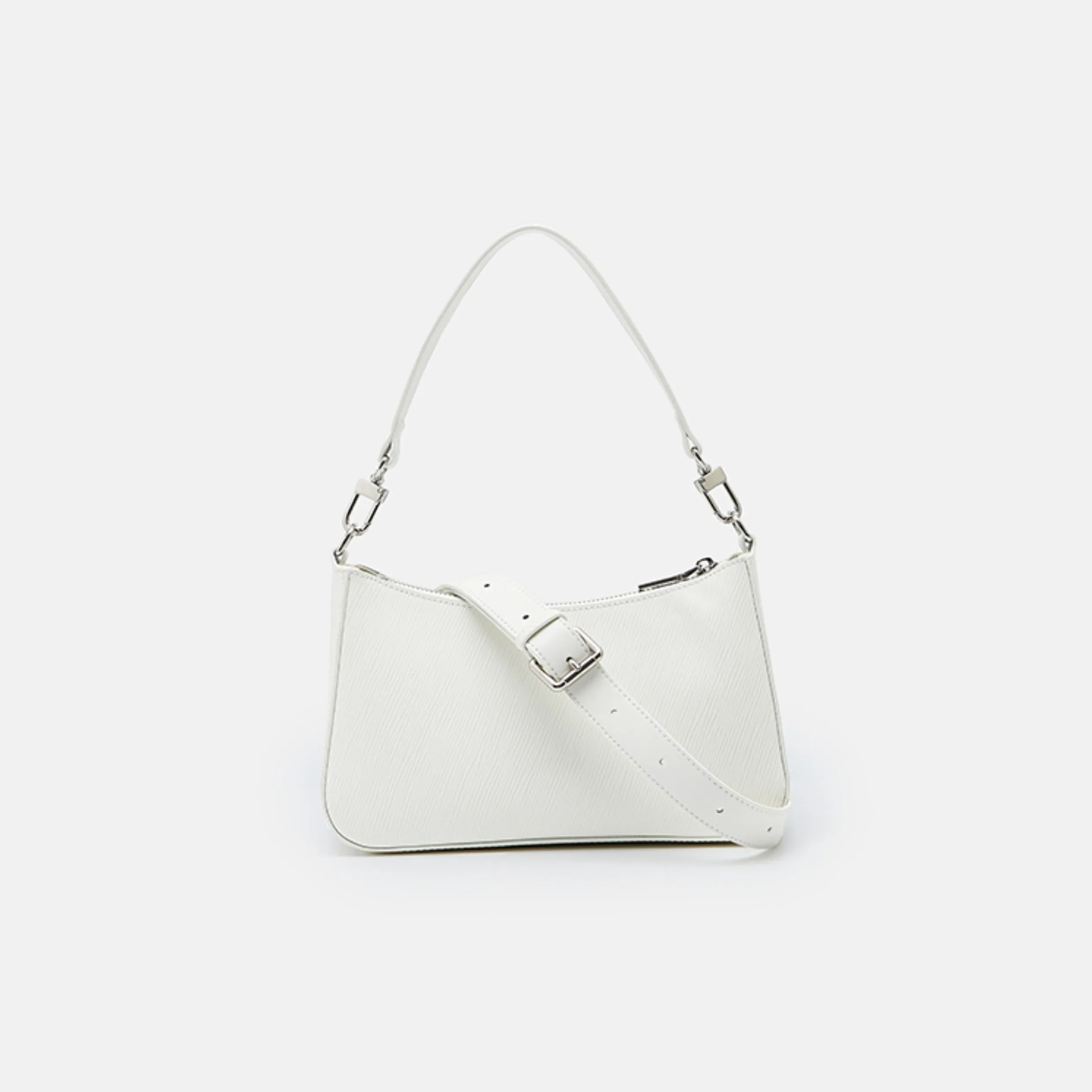 Stylish White Leather Shoulder Bag Genuine Leather Handbags For Ladies