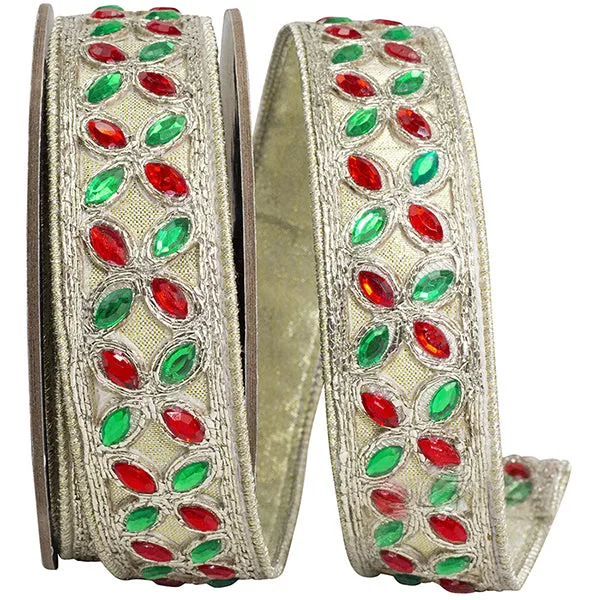 Sumptuous Jewel Metallic Red/Green Deluxe Wired Edge