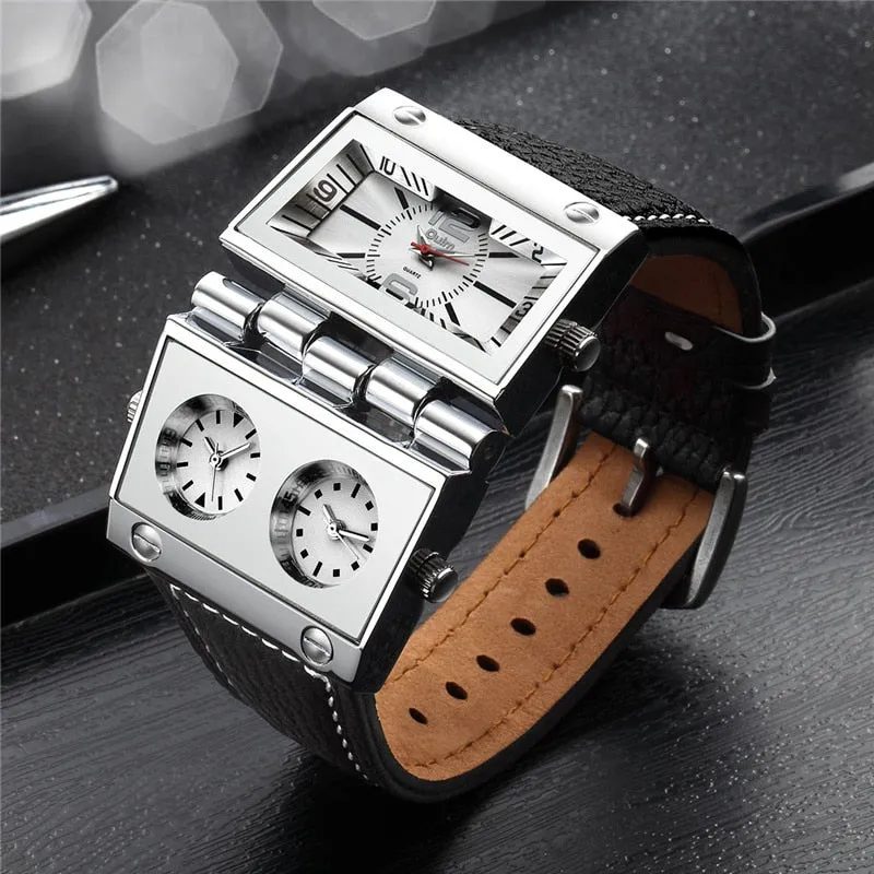 TEEK - Big Dial Mens Hinge Watch