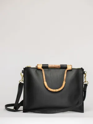 The Bamboo Clutch   Crossbody | Black