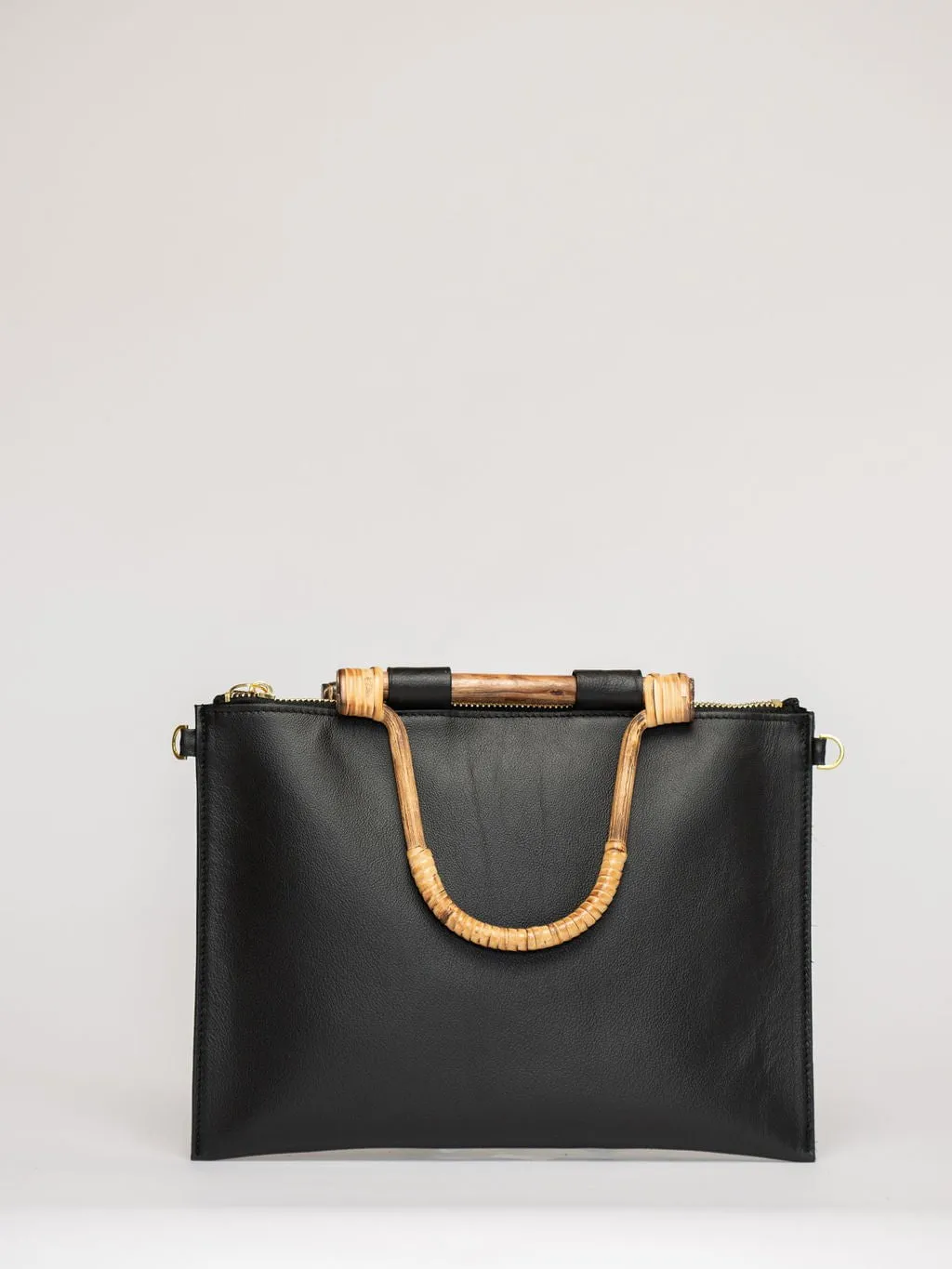 The Bamboo Clutch   Crossbody | Black