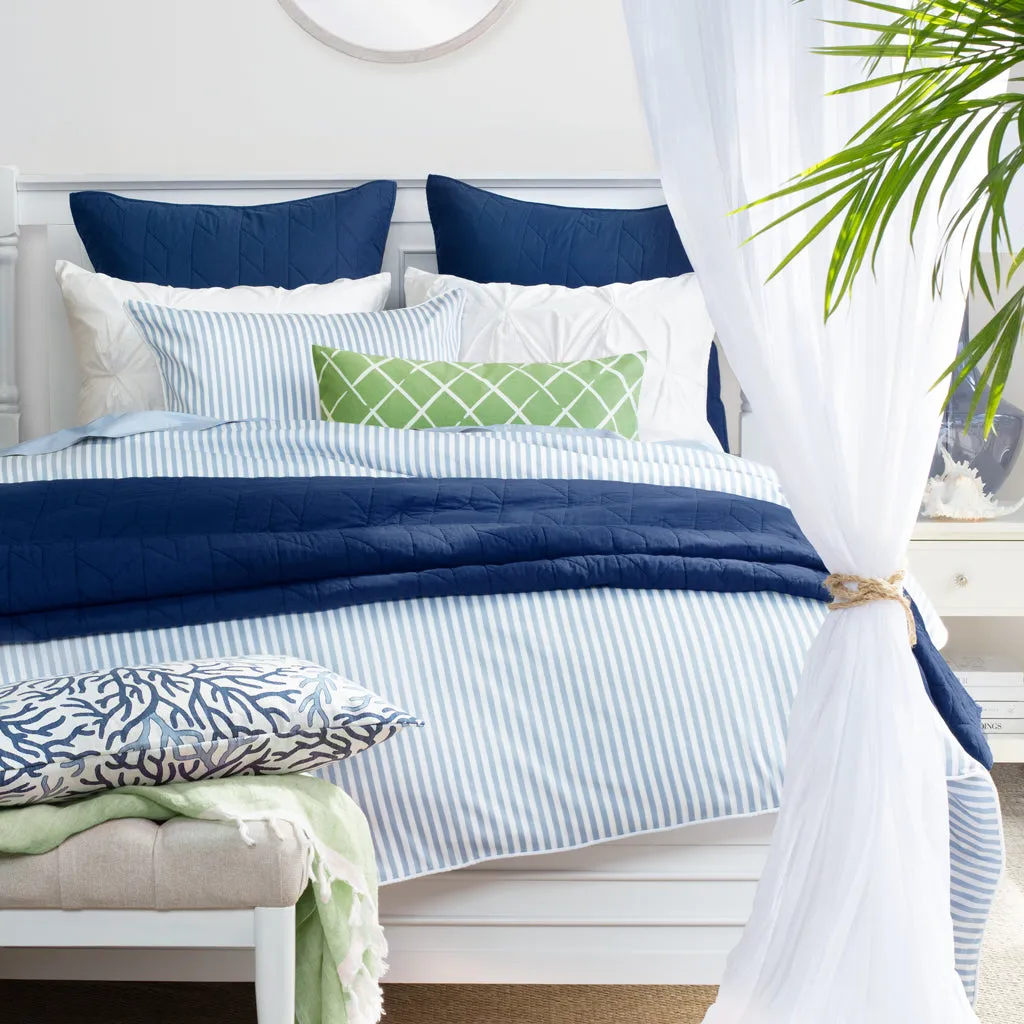 The Chevron Navy Blue Quilt & Sham