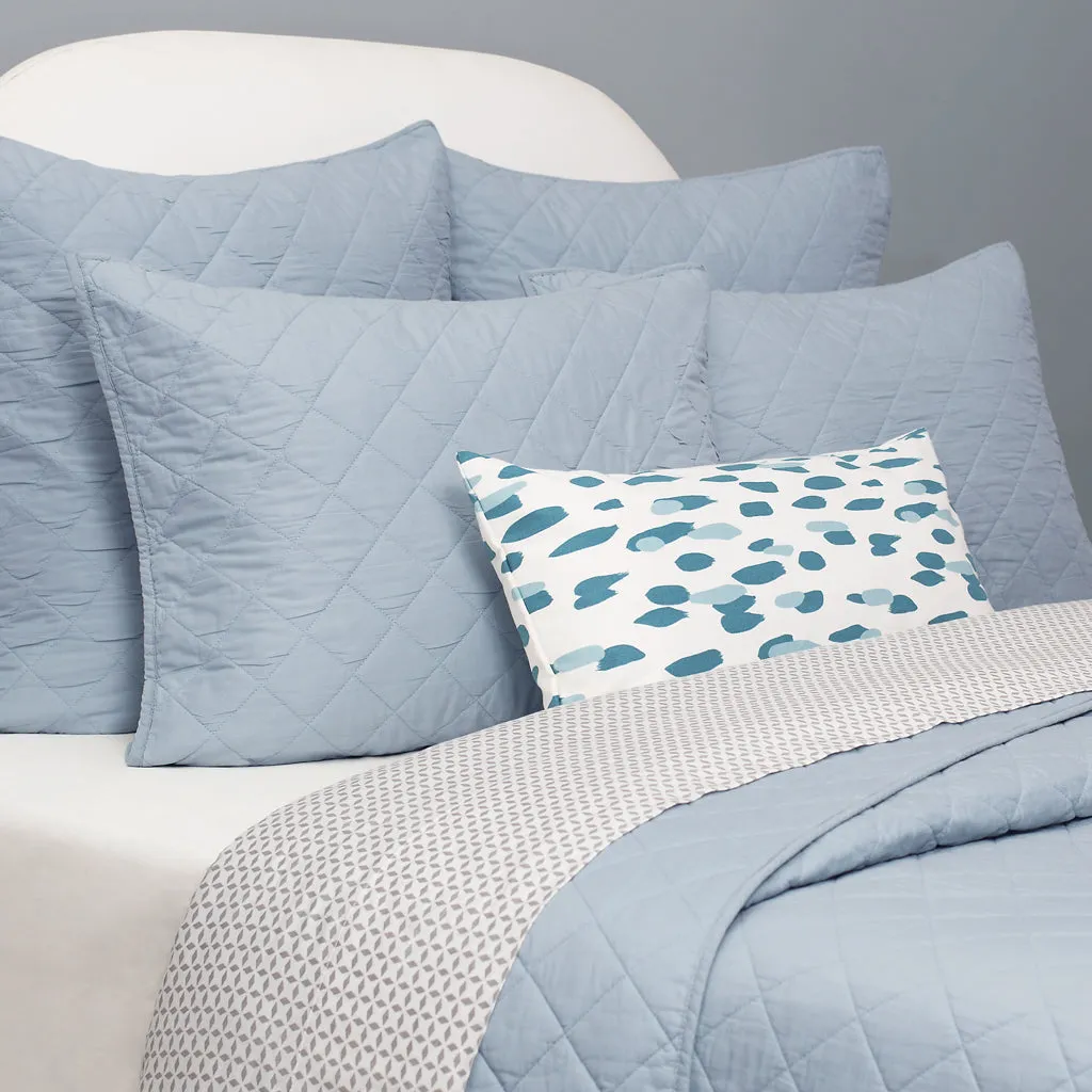 The Diamond French Blue Quilt & Sham