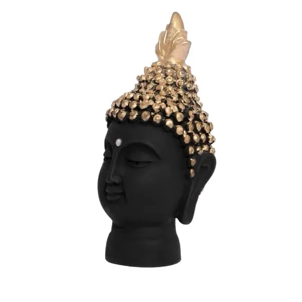 The Flora Fun ICRAFT INTERIO Polyresin Buddha Mundi Statue/Buddha Head for Home Decor, Office, Showpiece, Gift, Birthday (8-Inch)