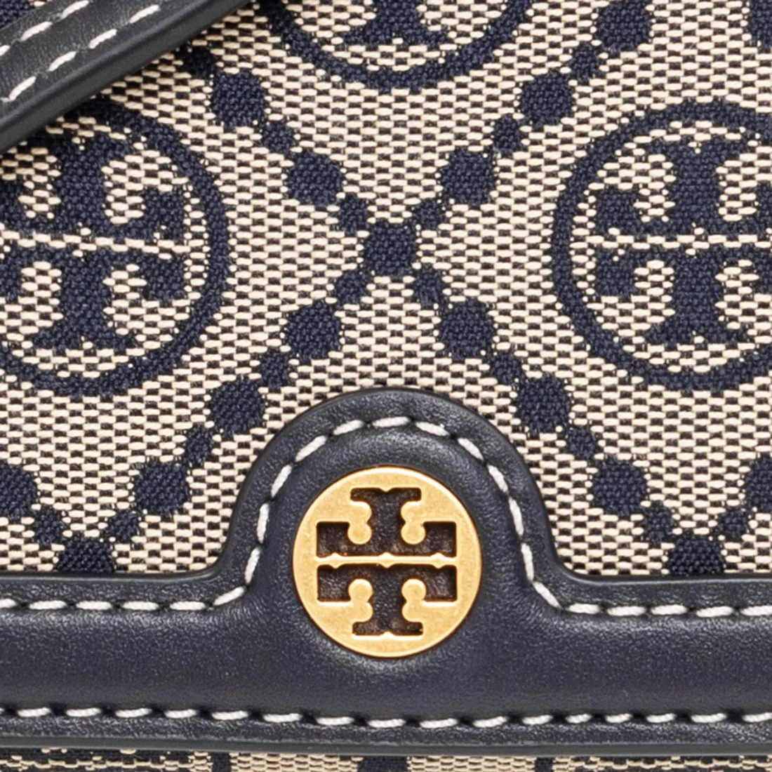 Tory Burch T Monogram Jacquard Wallet Crossbody Tory Navy 135846