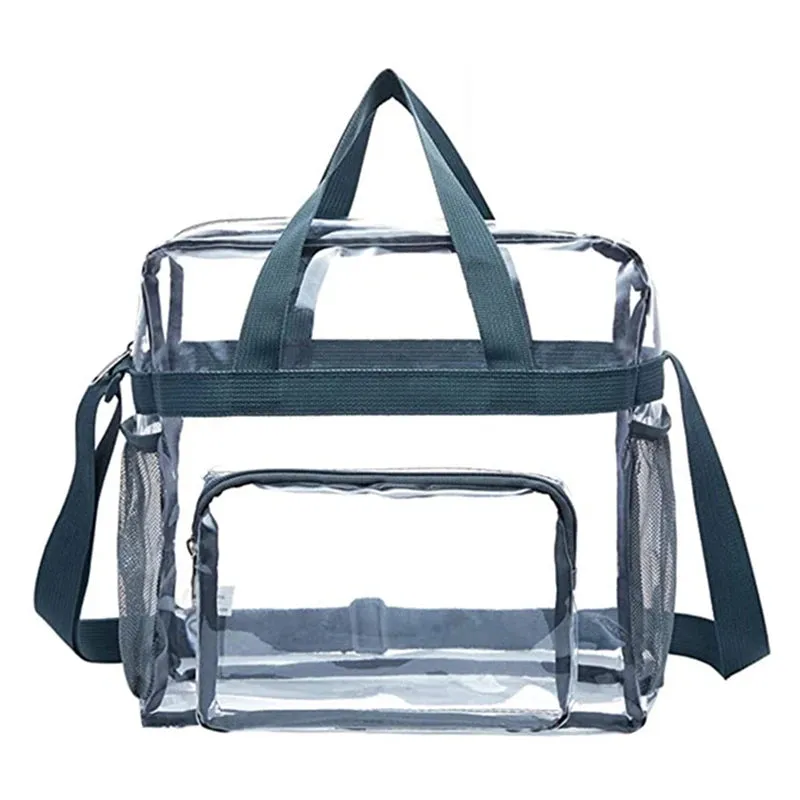 Transparent Shoulder Crossbody Bag Tote Satchel Large Capacity Clear Bag Shopping Handbag"