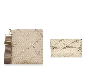 Val Buff Convertible Woven Crossbody