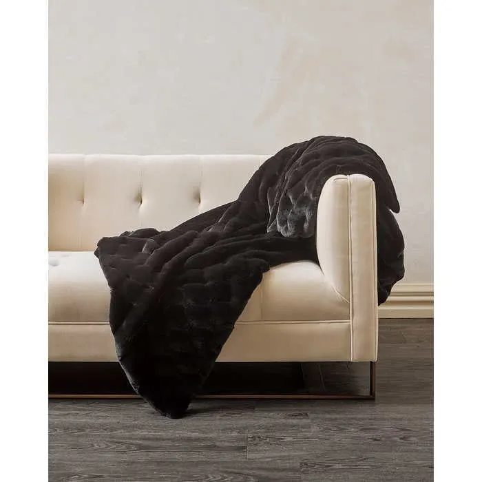 Valentina Black Throw (Faux Fur)