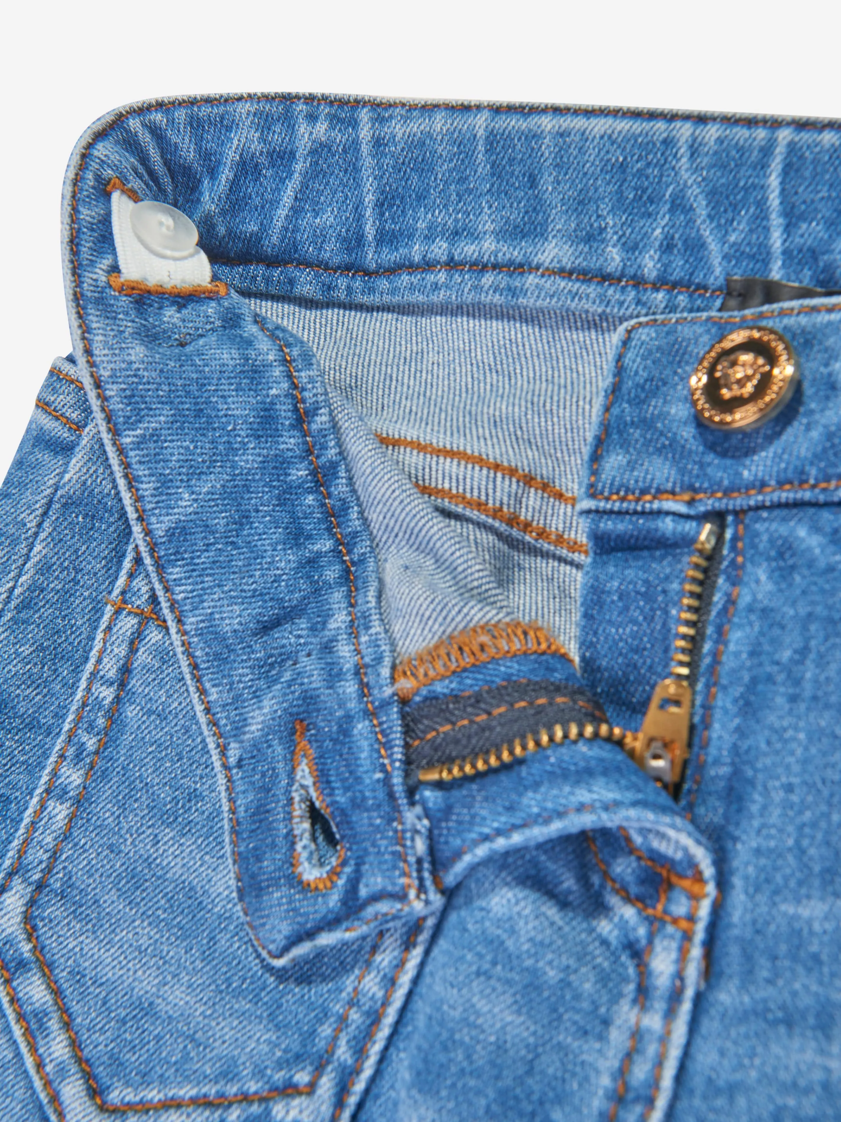 Versace Girls Flared Denim Jeans in Blue