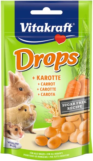 Vitakraft Small Animal Carrot Drops 75g - Case of 9