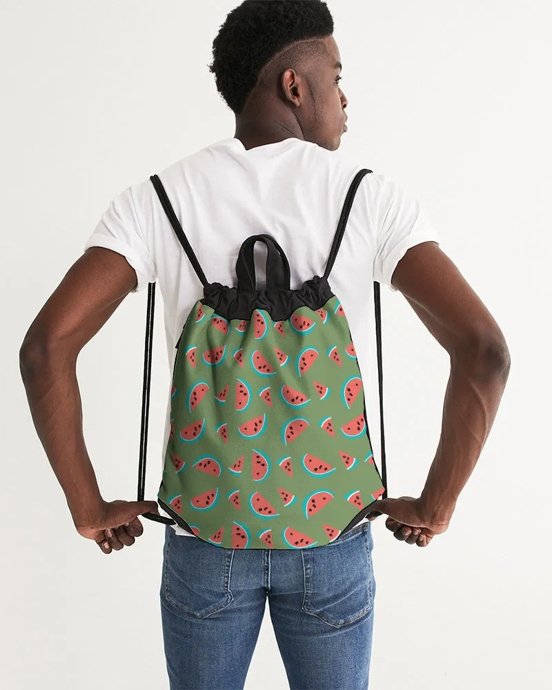 Watermelon Canvas Drawstring Bag