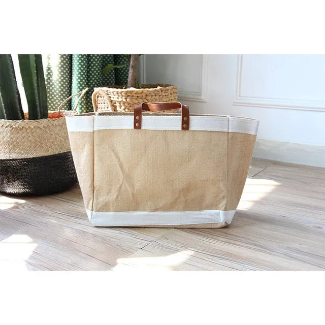 Waterproof Linen Shopping Bag