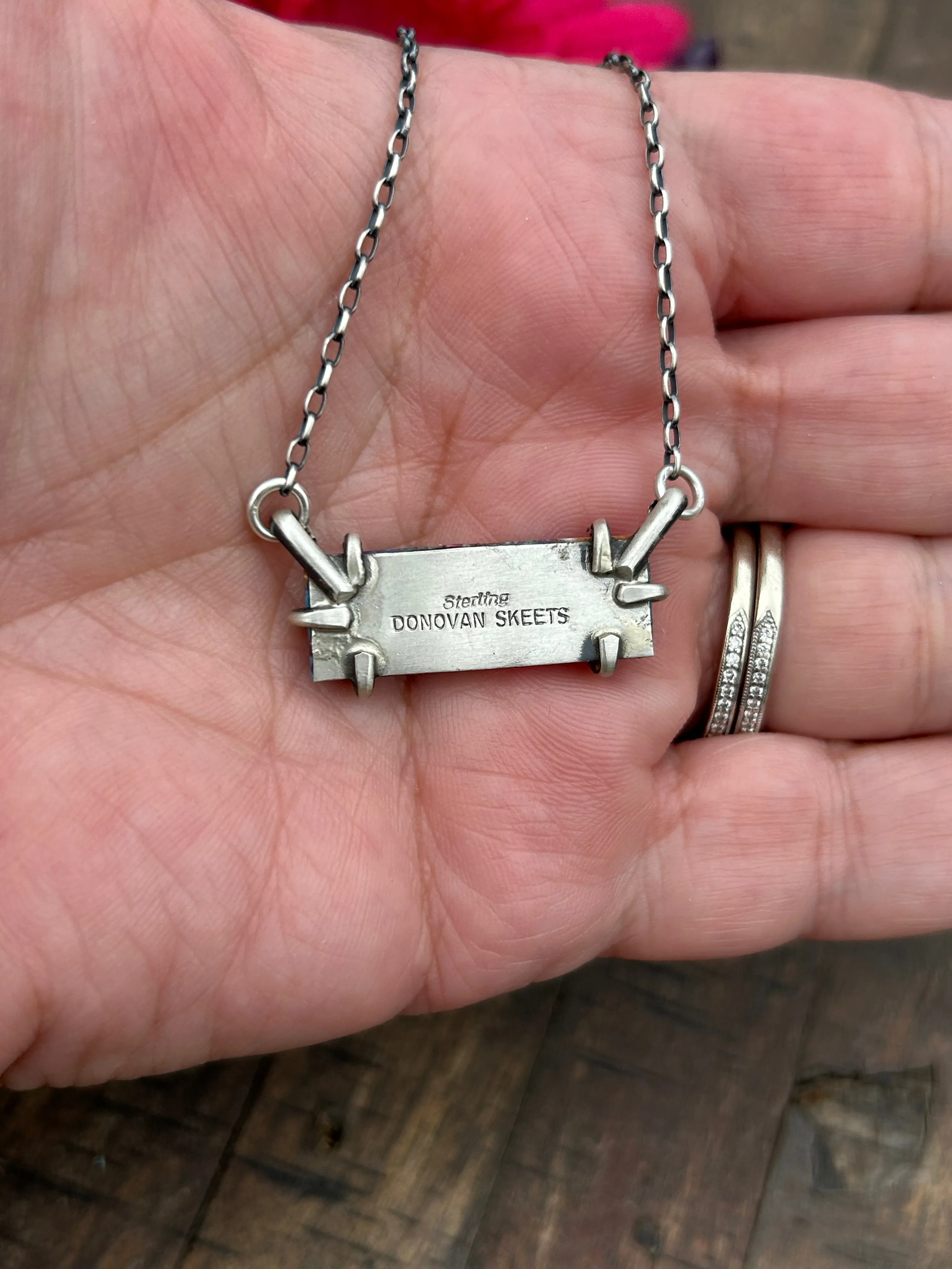 Waterproof White Buffalo Remix Bar Necklace #8