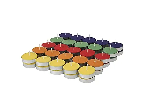 Wax12 Colored Wax Tealight Candles (Set of 50, Unscented) Pack of 3