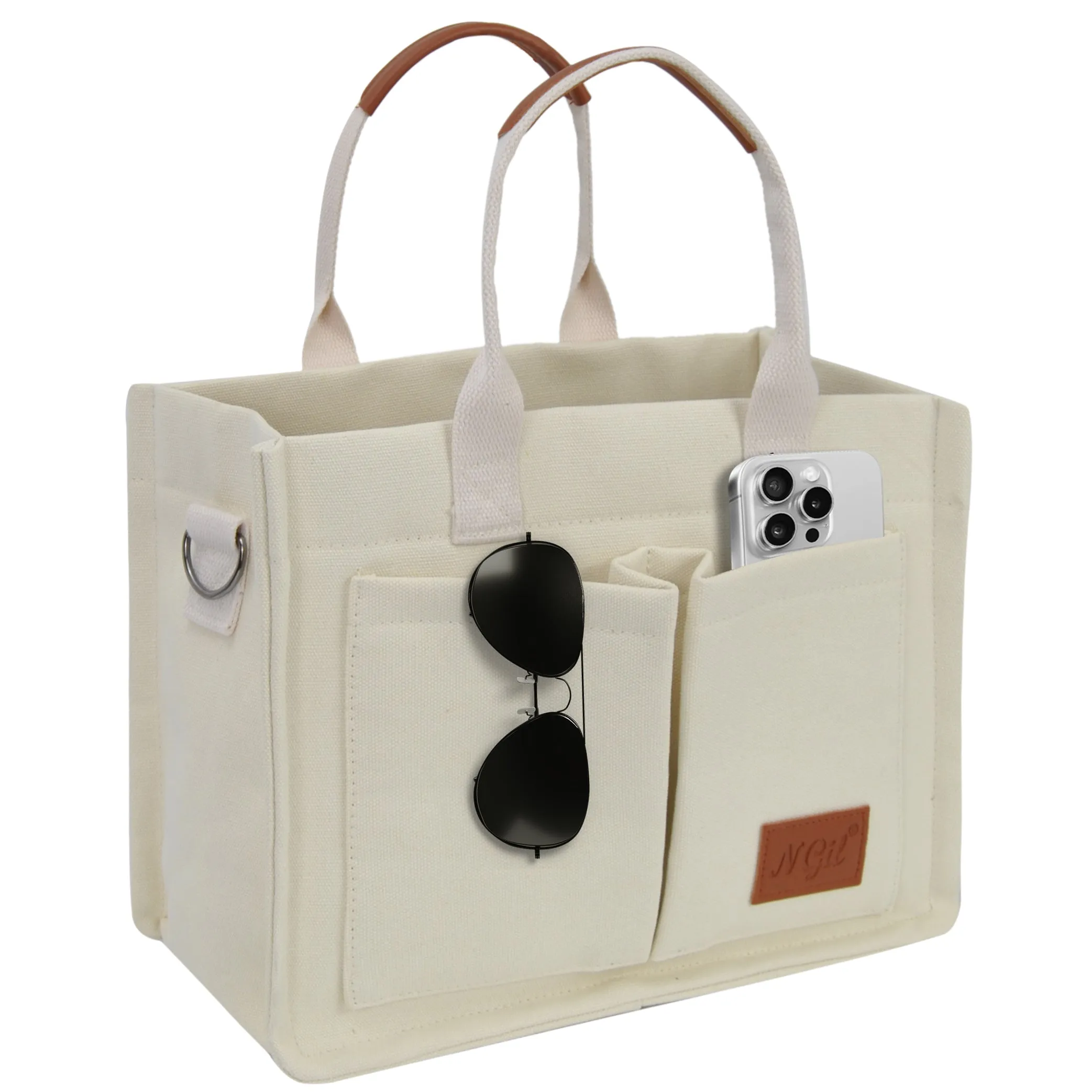 White NGIL Large Canvas Tote Bag