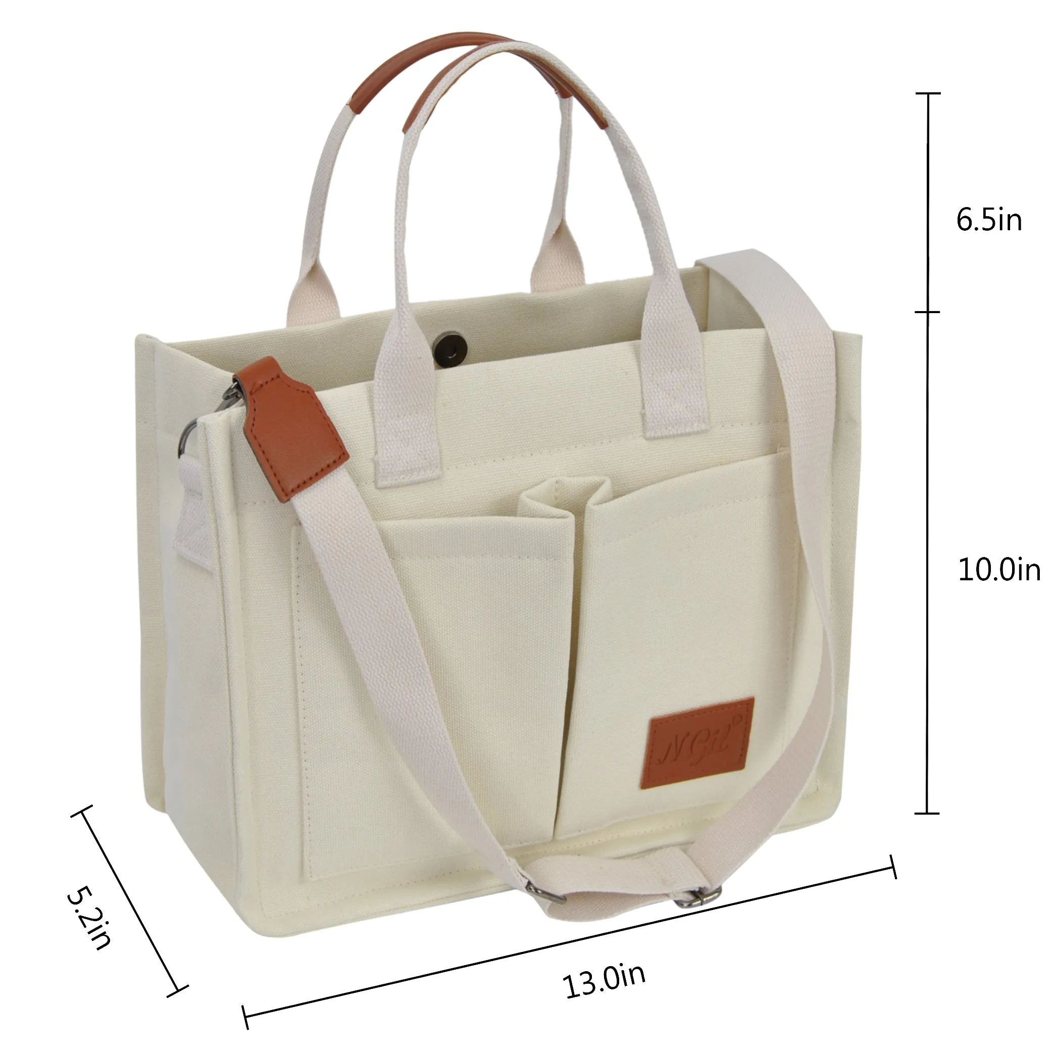 White NGIL Large Canvas Tote Bag