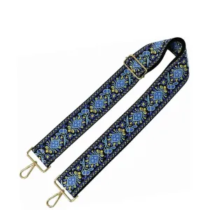 Wide Flower Tribal Pattern Guitar Strap