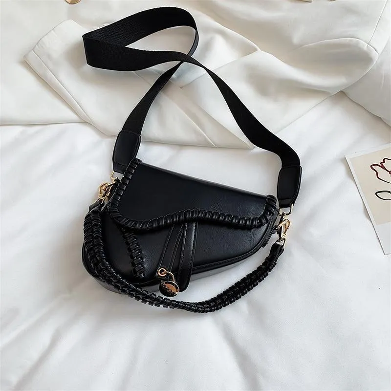 Women's Casual Hasp Zipper PU shoulder Bag