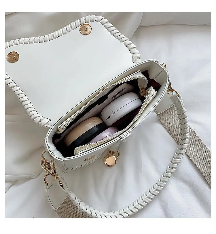 Women's Casual Hasp Zipper PU shoulder Bag