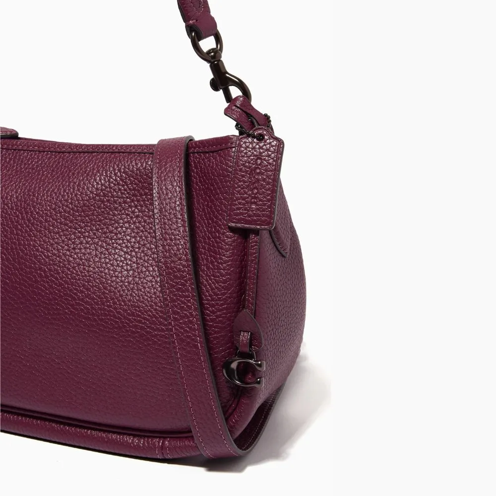 Womens Dark Purple Crossbody Hobo Bag