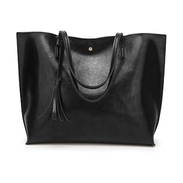 Women's Large Leather Tote, Classic Bag