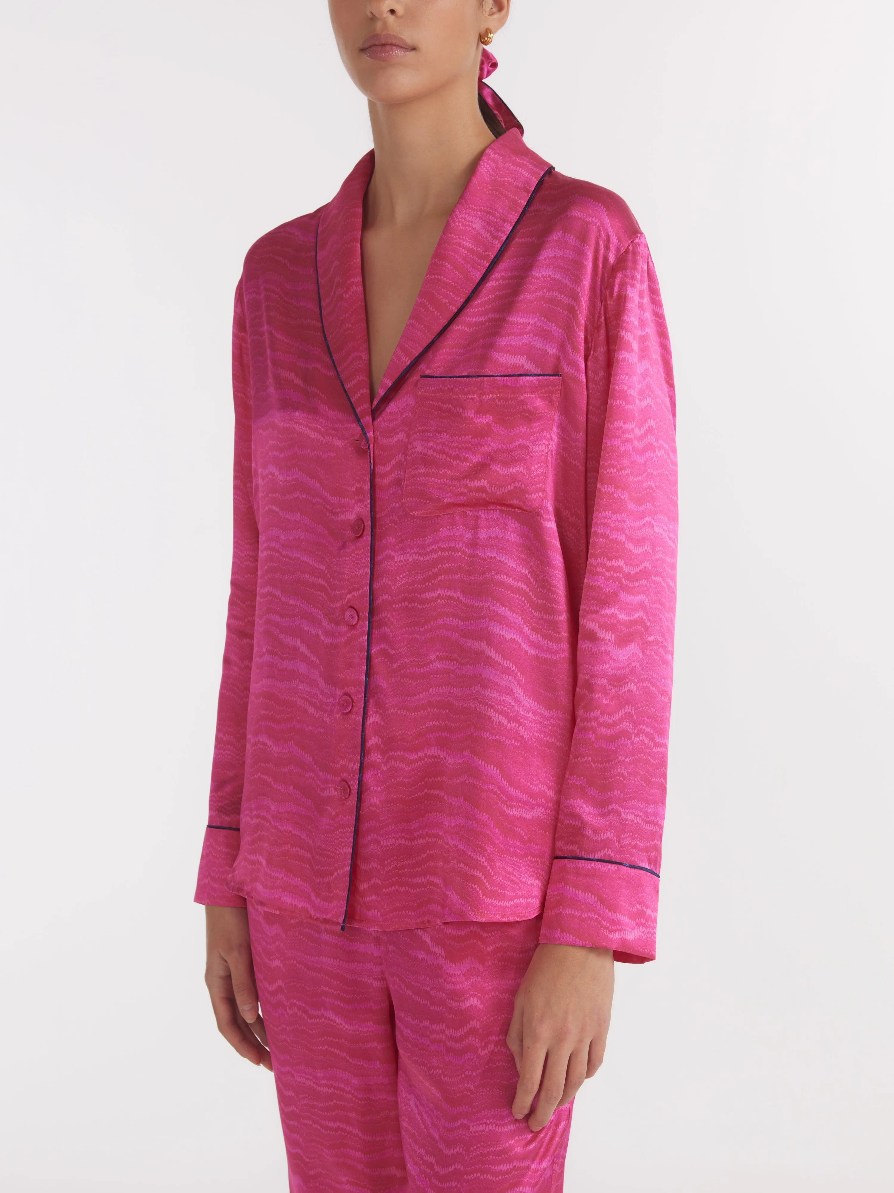 Women's Lounge PJ Set in Pink Marbling