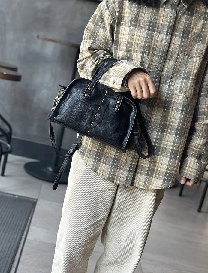 Womens Real Leather Crossbody Handbags Leather Shoulder Bag