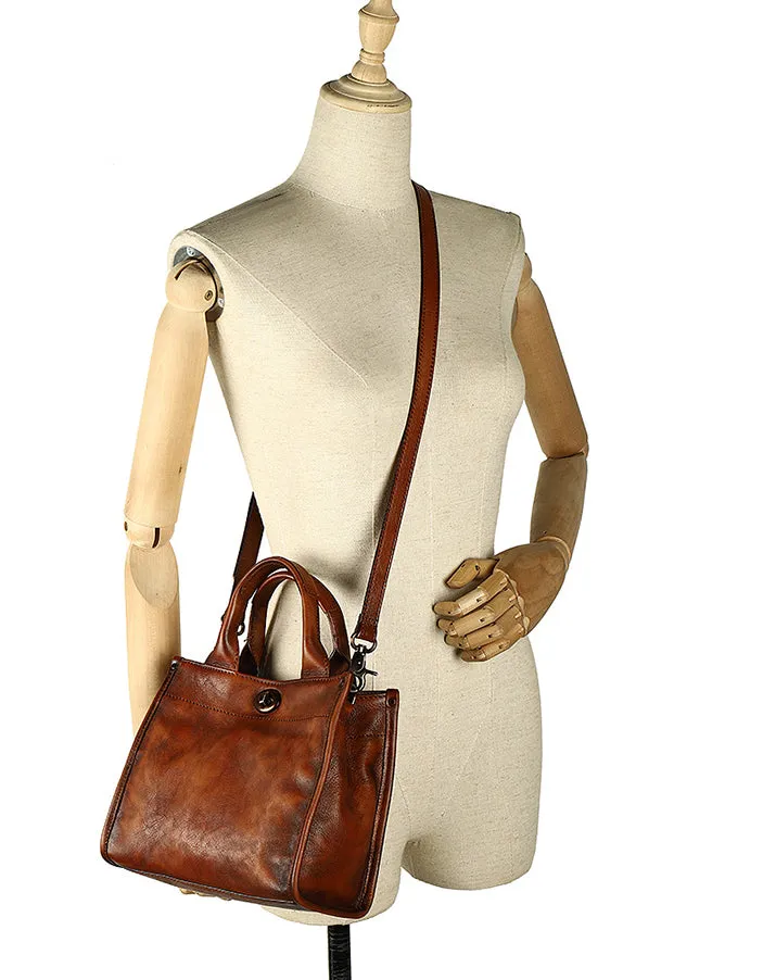 Womens Small Leather Shoulder Bag Genuine Leather Tote Bags