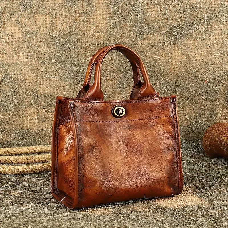 Womens Small Leather Shoulder Bag Genuine Leather Tote Bags