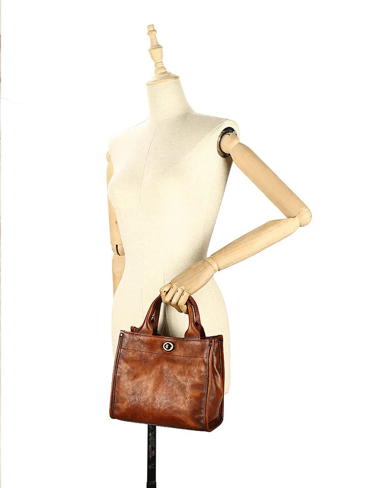 Womens Small Leather Shoulder Bag Genuine Leather Tote Bags