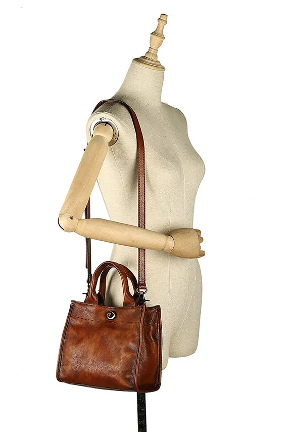 Womens Small Leather Shoulder Bag Genuine Leather Tote Bags